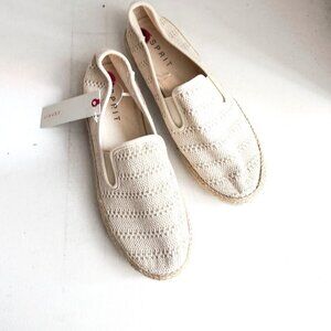 Espirit Textured Canvas Slip on Canvas Loafers 10M